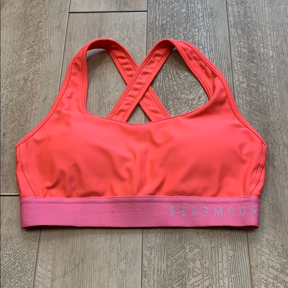 Coral/Pink UnderArmor Sports Bra